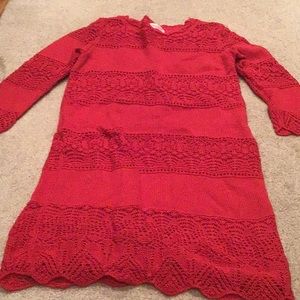 Cat & Jack 10/12 red sweater dress